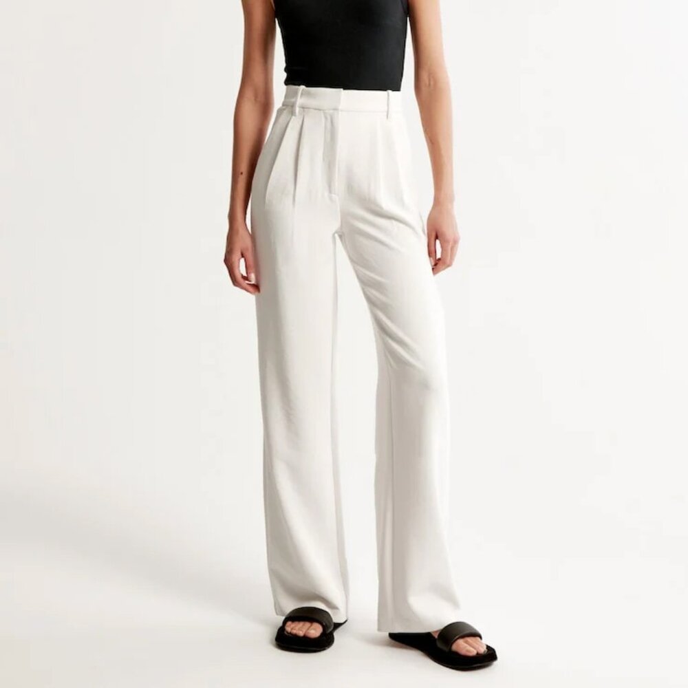 DAISY GRACE White Wide-Leg Pants